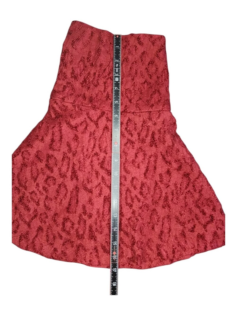 Free People Chenille Cheetah Pattern Skater Skirt, Womens 8 - Picture 6 of 6